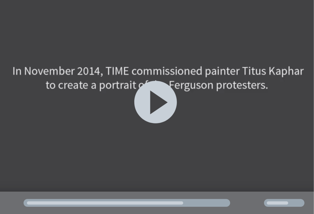 Screenshot of intro text from Time Magazine's Titus Kaphar video documentary